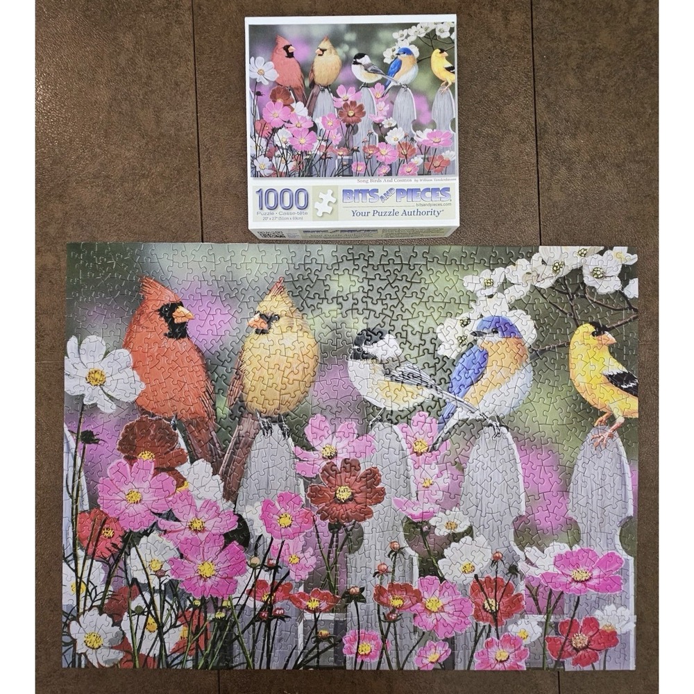 Bits And Pieces Song Birds And Cosmos Puzzle 1000 Pieces by William Vanderdasson